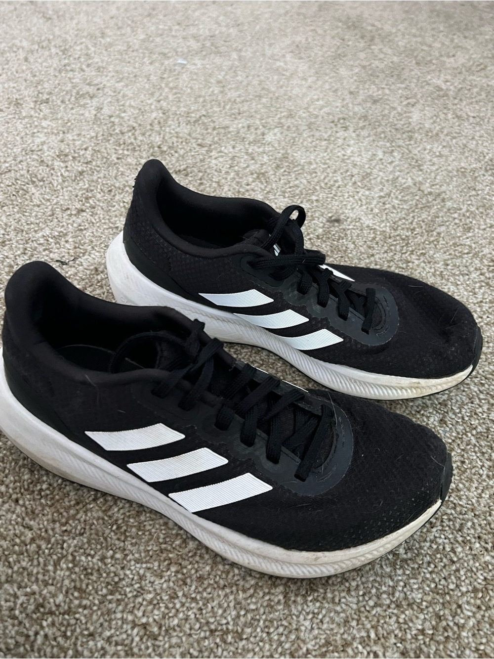Adidas Cloudfoam Running Sneakers Black White Women's Size 8 Athletic Shoes